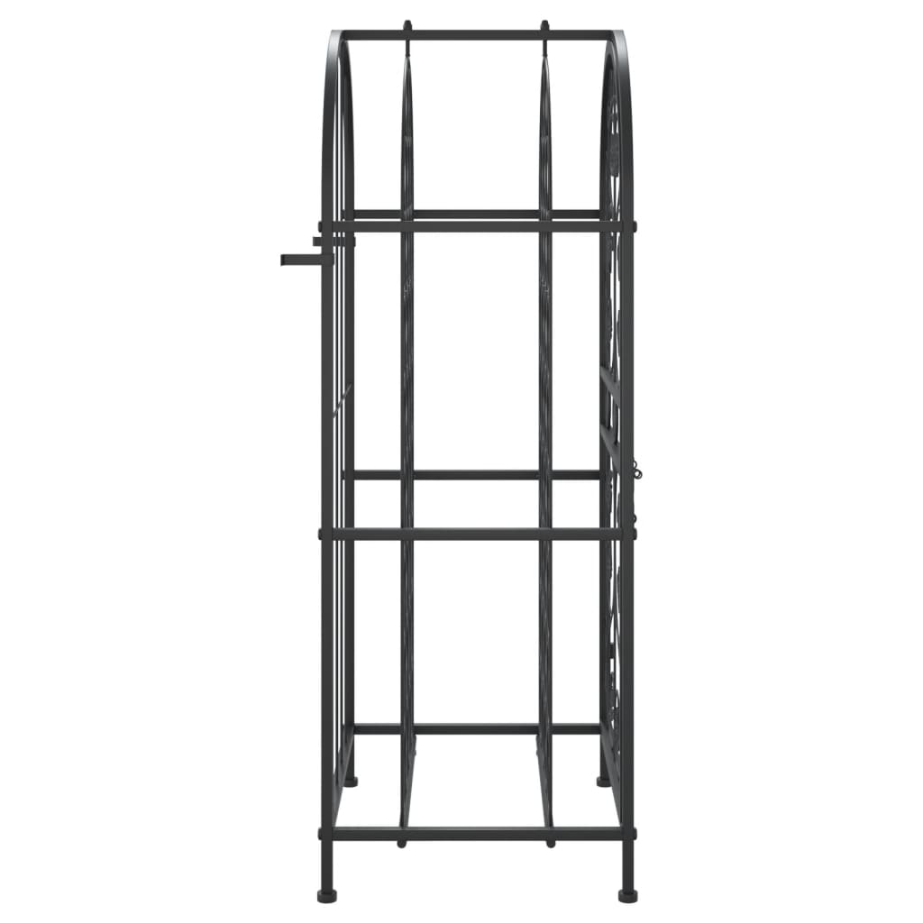 Garrafeira para 33 garrafas 45x36x100 cm ferro forjado preto