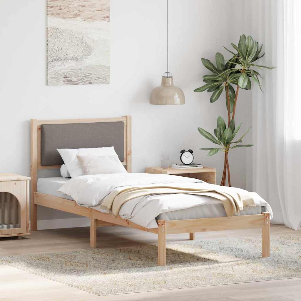 Estrutura da cama cinzento-acastanhado 80 x 200 cm