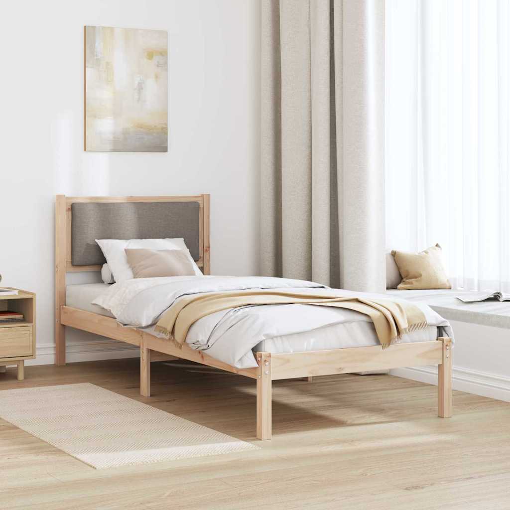 Estrutura da cama cinzento-acastanhado 80 x 200 cm