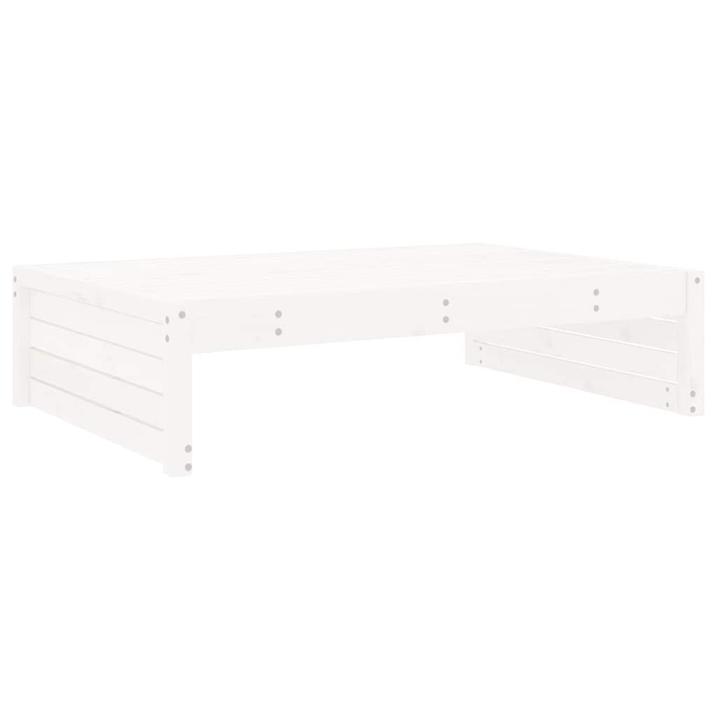 Apoio de pés para jardim 120x80 cm pinho maciço branco