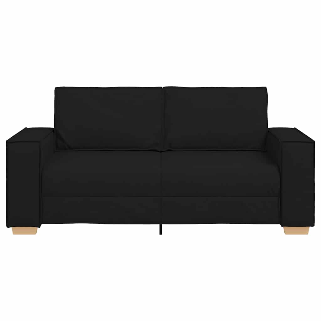 Sofá de 2 lugares preto 180x78x84 cm tecido