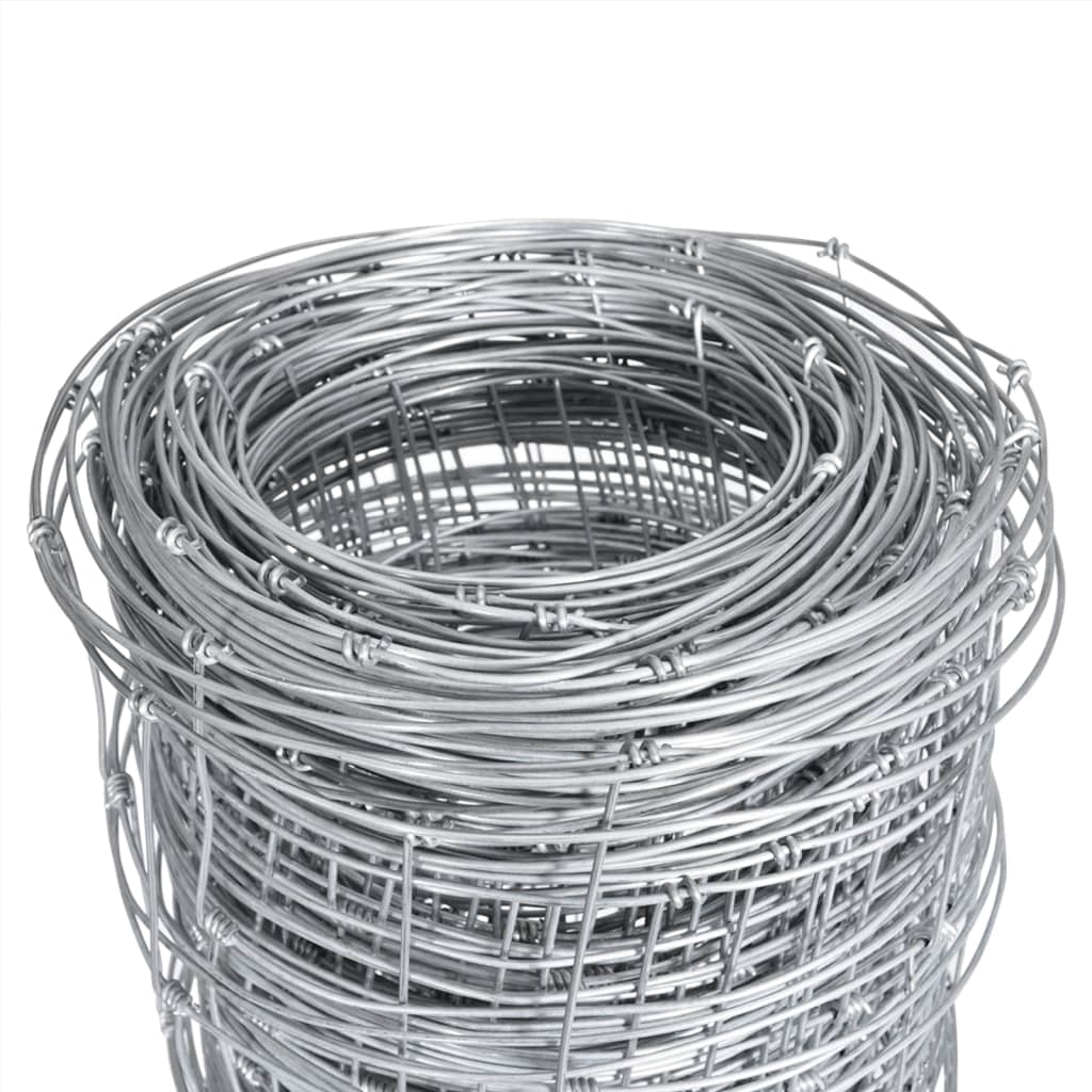 Cerca de jardim 50x1,25 m aço galvanizado prateado