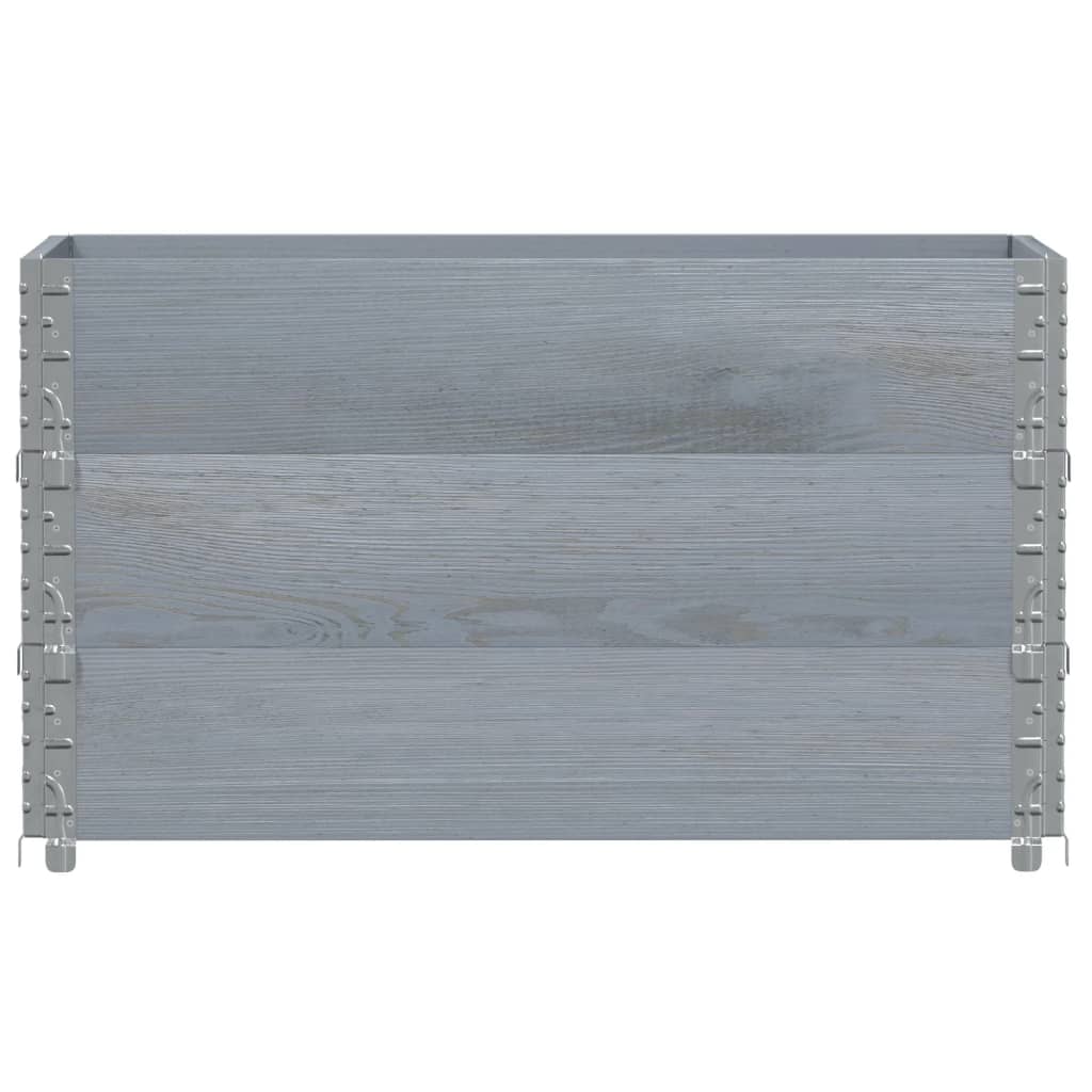 Colares p/ paletes 3 pcs 100x50 cm madeira pinho maciça cinza