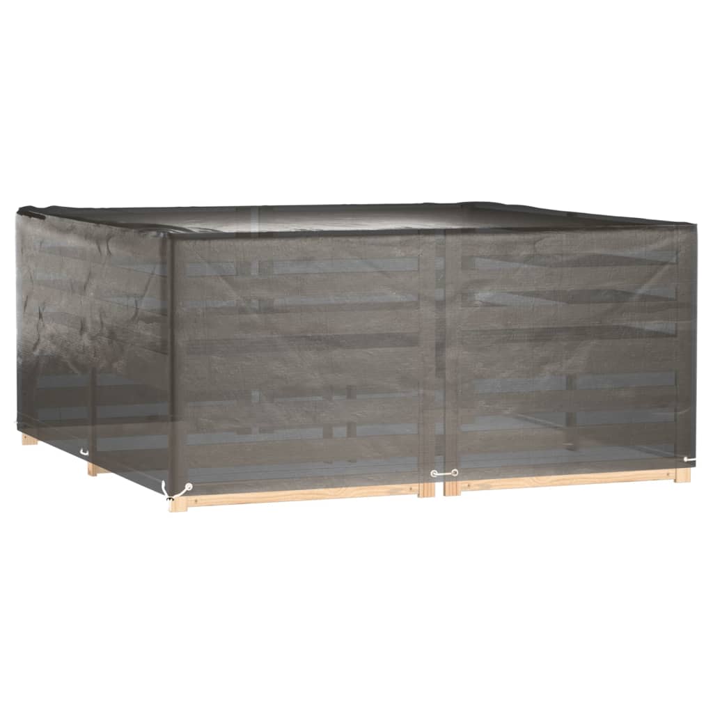 Capas p/ mobília de jardim 2 pcs 16 ilhós 205x205x90cm quadrado
