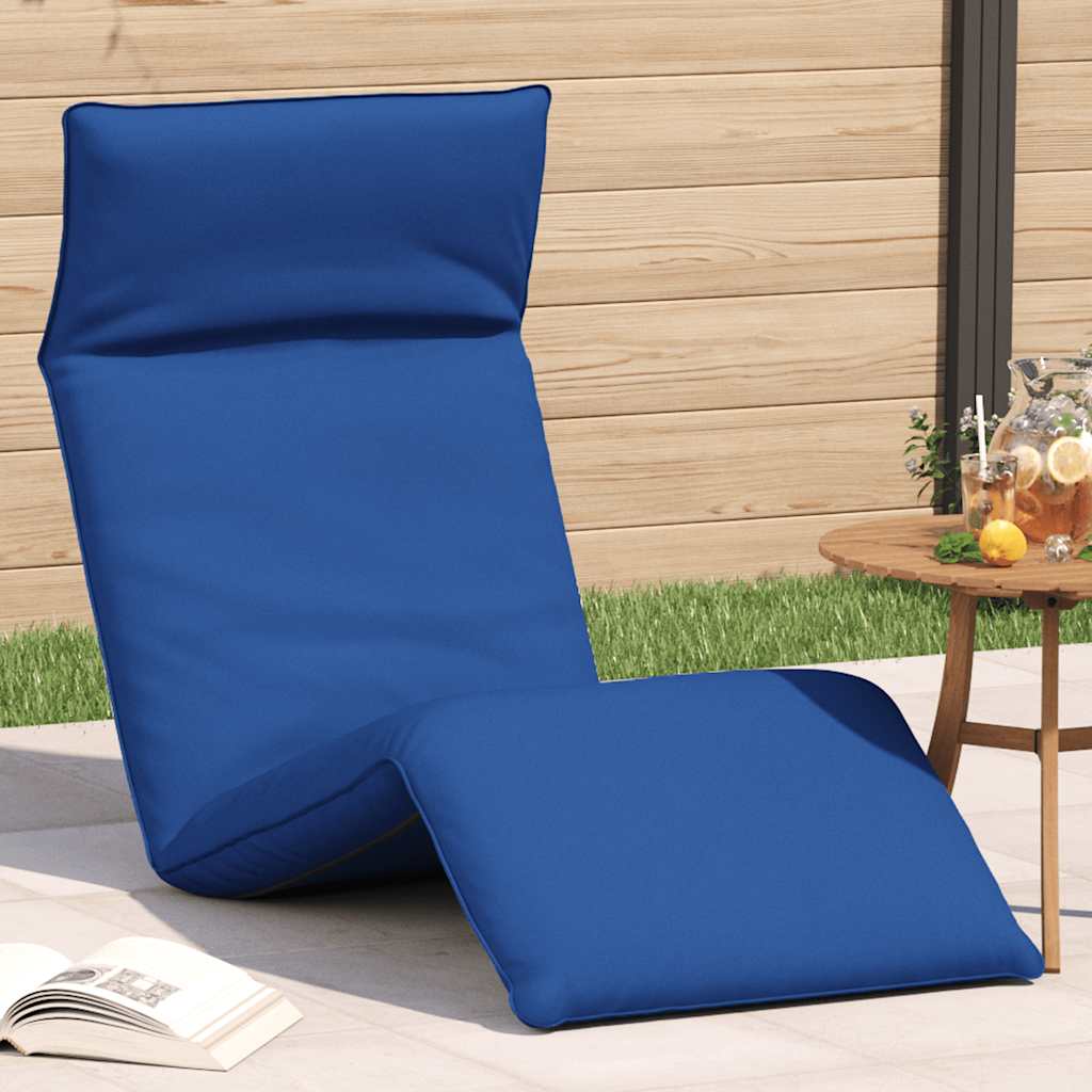 Espreguiçadeira dobrável 175x54x8,5 cm tecido oxford azul real