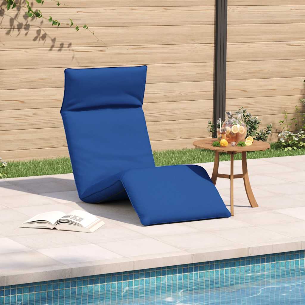 Espreguiçadeira dobrável 175x54x8,5 cm tecido oxford azul real