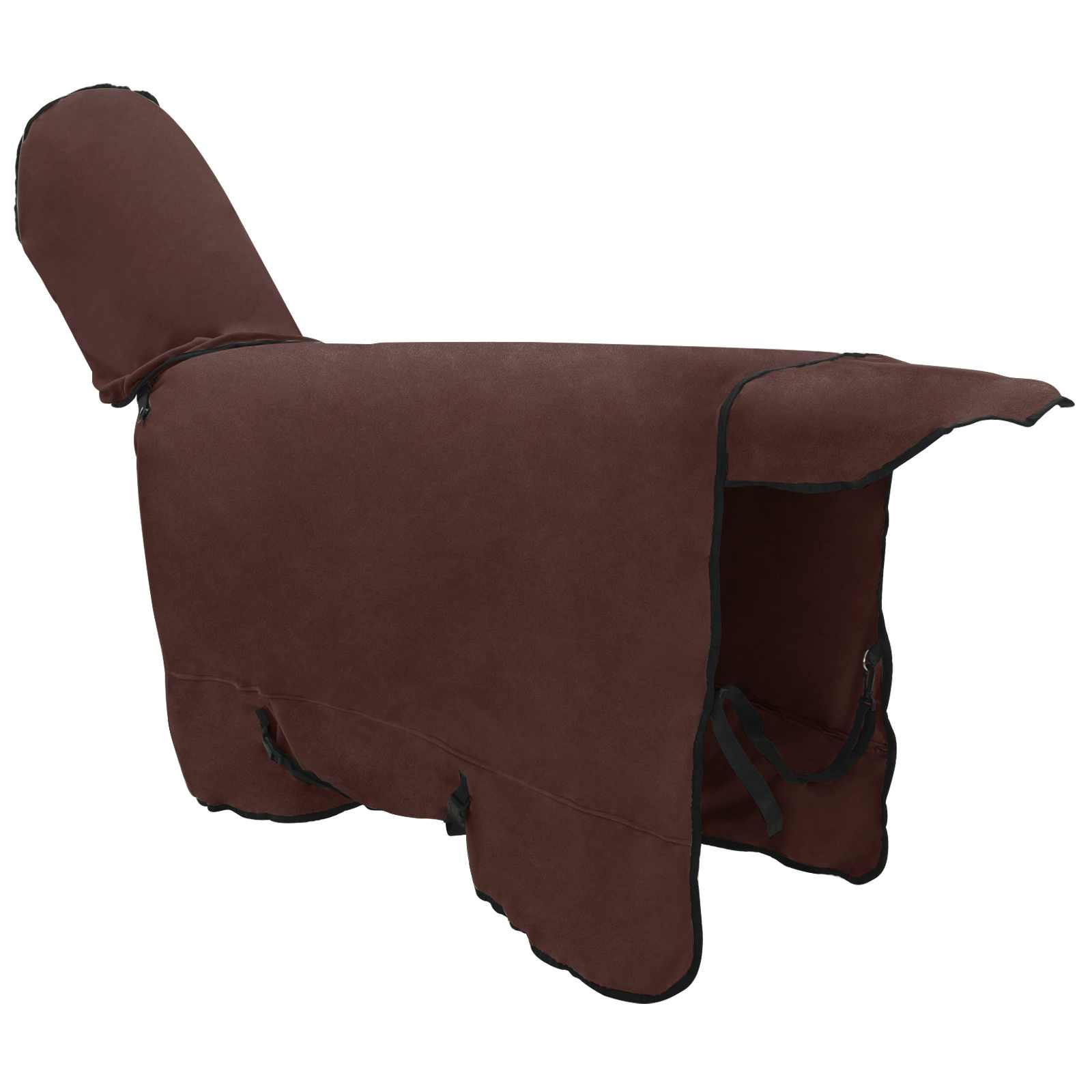 Cobertor de cavalo marrom escuro completo 125 cm poliéster