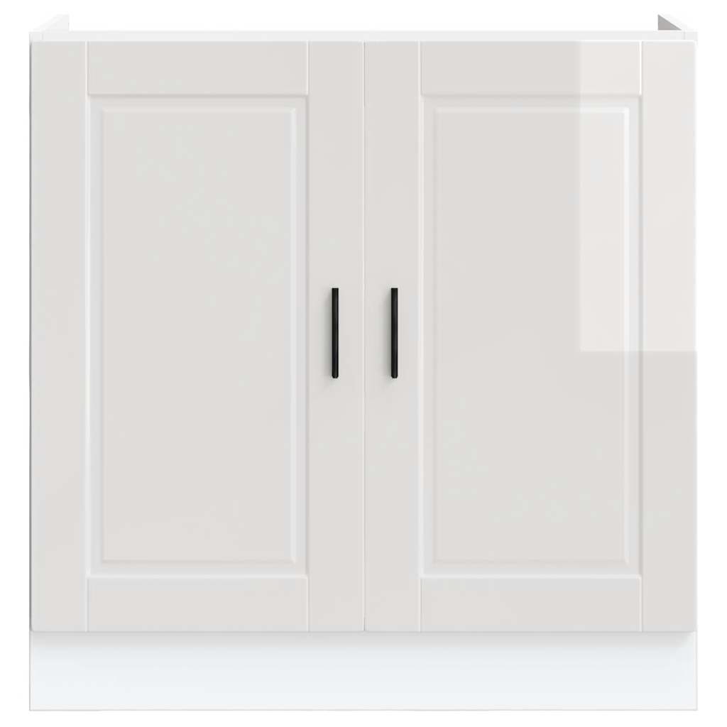 Armário base para lavatório "porto" high gloss branco