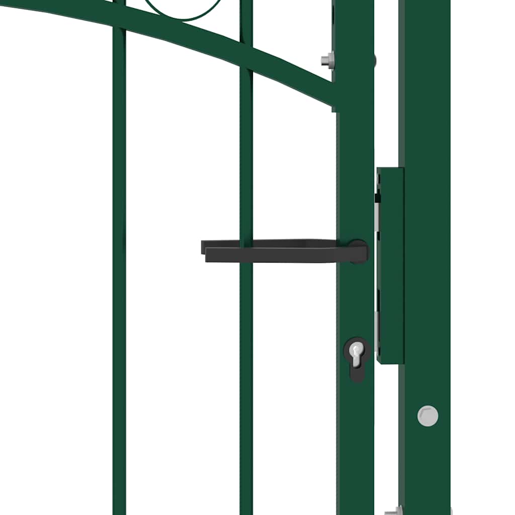 Portão de cerca emmen com pontas de aço 103x109,5 cm verde