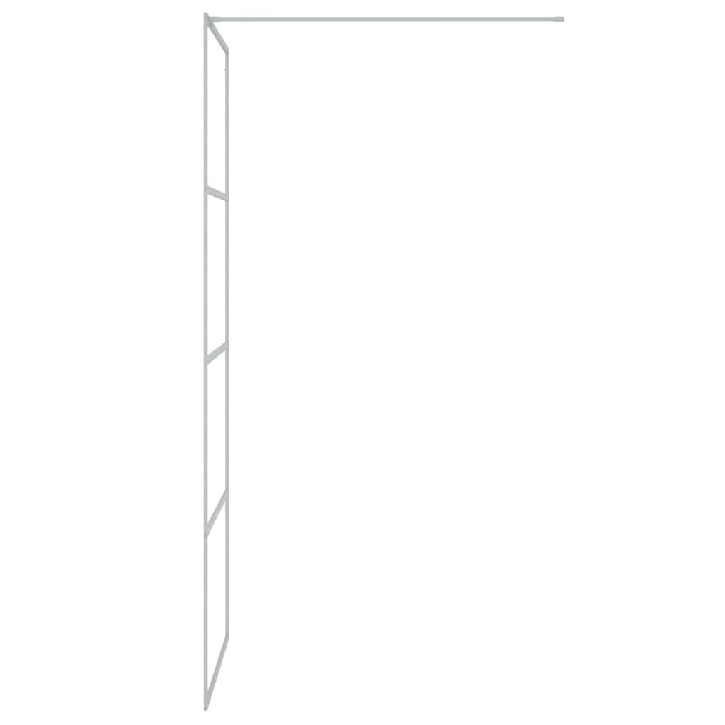 Divisória de chuveiro prateado 80x195 cm vidro esg transparente