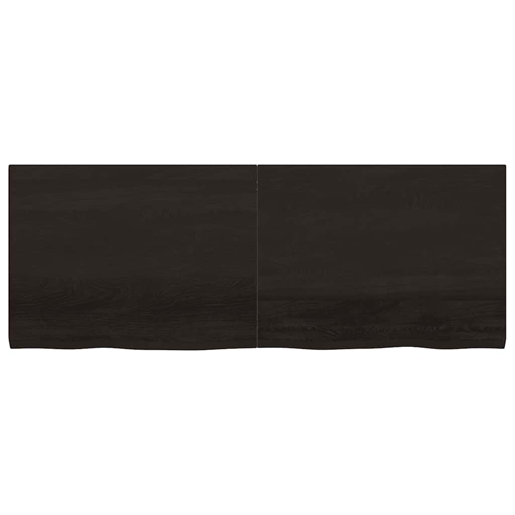 Tampo de mesa 160x60x(2-4) cm carvalho tratado castanho-escuro