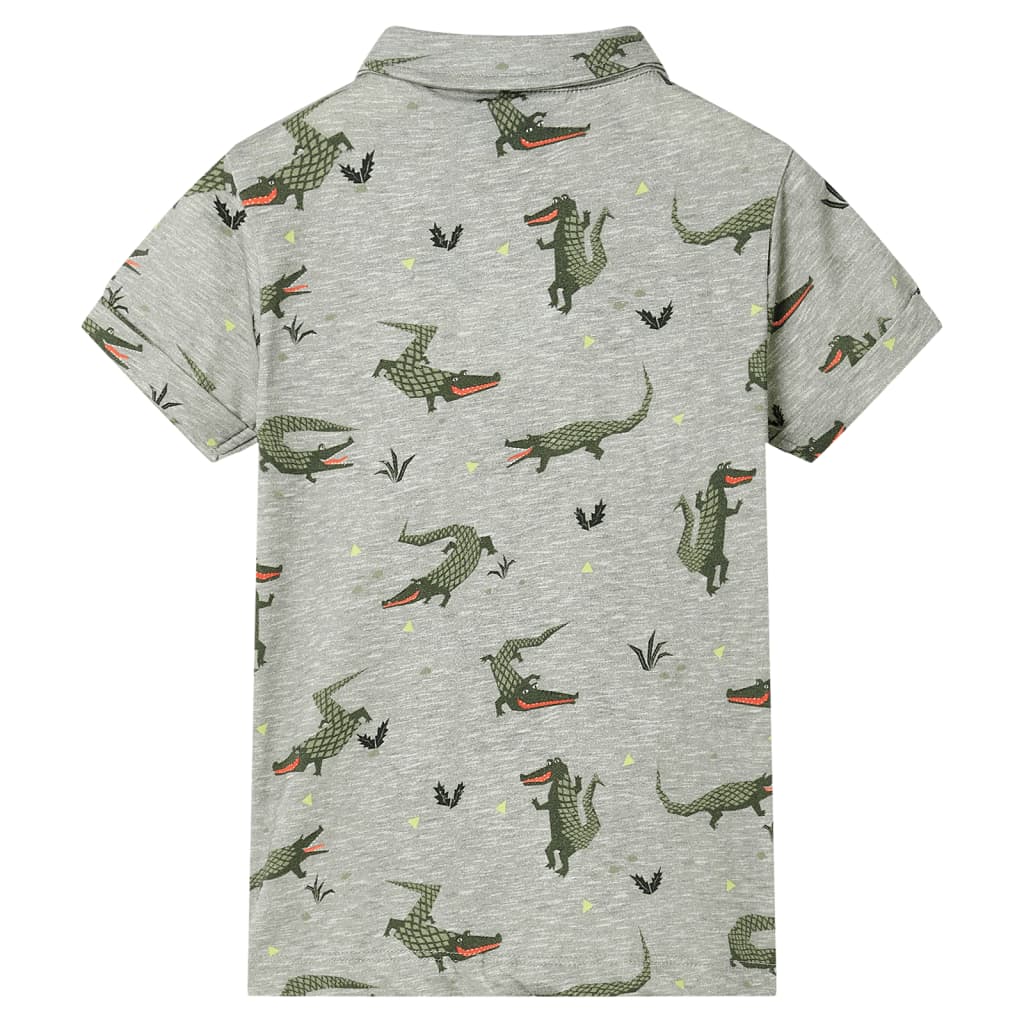 Camisa para criança cor caqui-claro mesclado 116