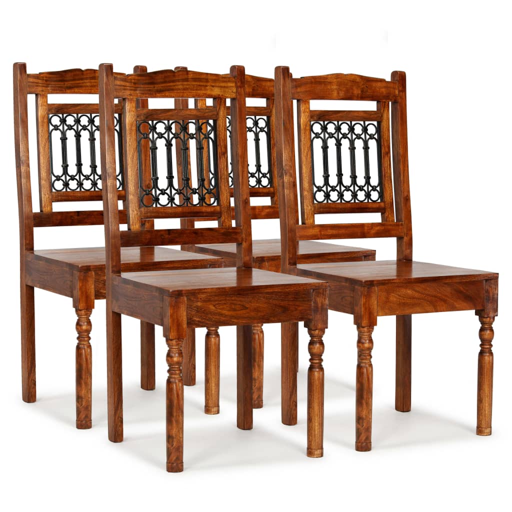 Cadeiras de jantar 4 pcs madeira maciça clássico