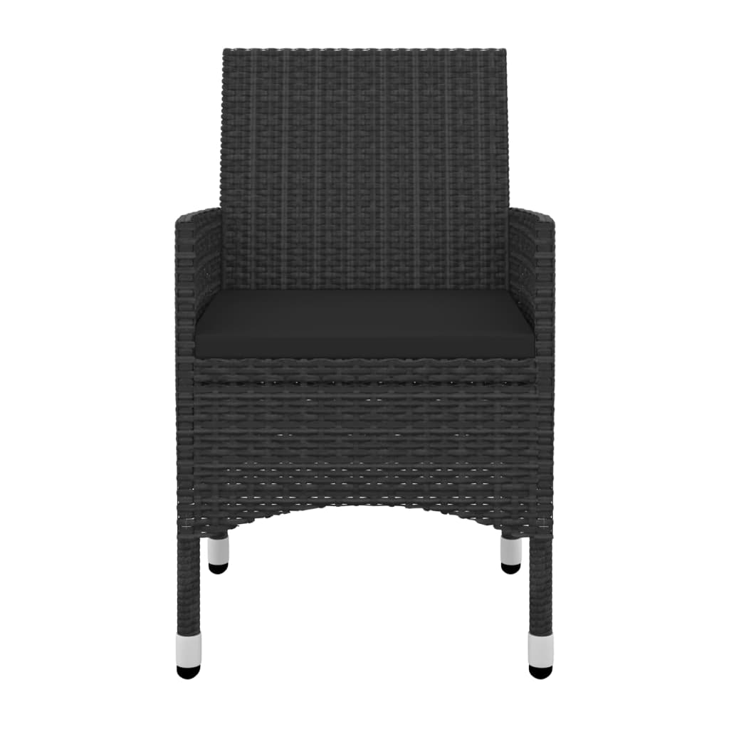 9 Pcs conjunto jantar jardim c/ almofadões vime PE e vidro
