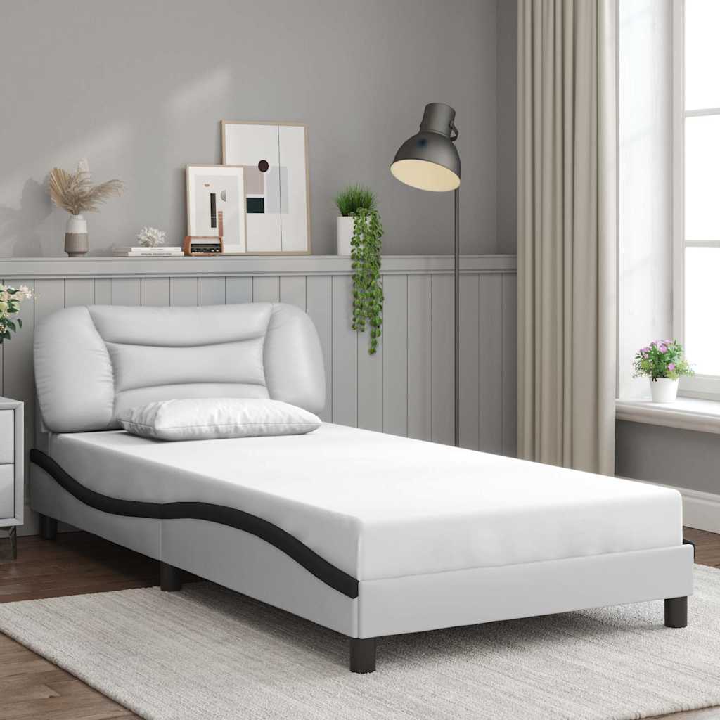 Estrutura de cama sem colchão hvar 100x200 cm couro artificial