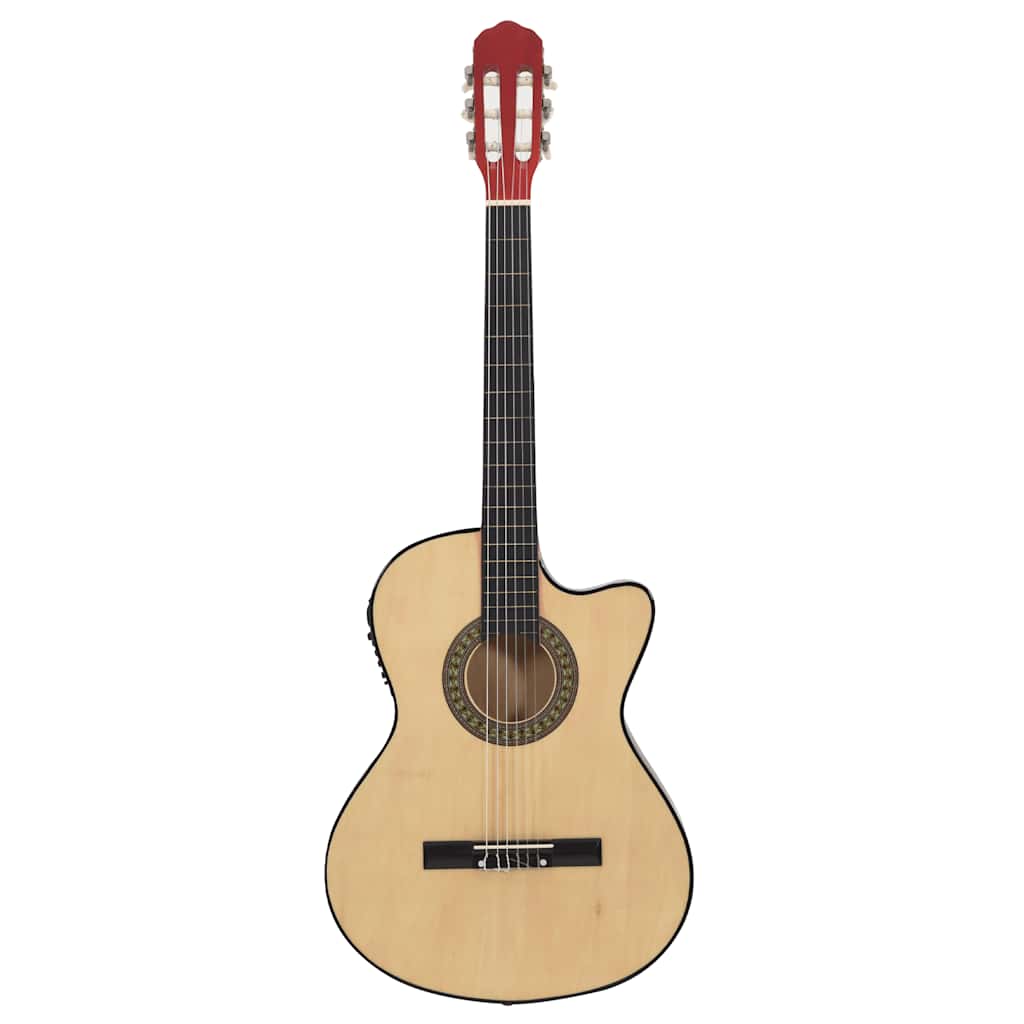 Guitarra clássica cutaway com equalizador e 6 cordas