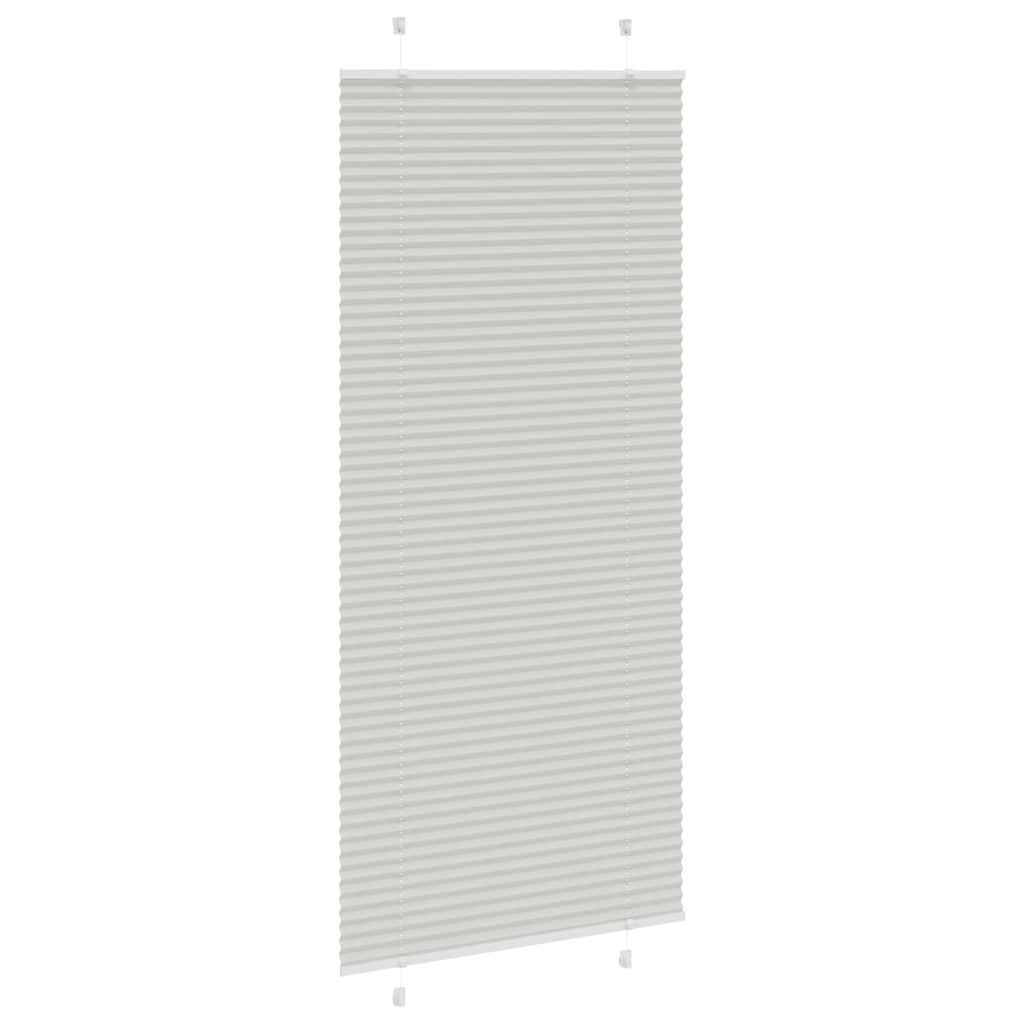 Cinzento luz plissada cega 100x200 cm largura tecido 99,4 cm