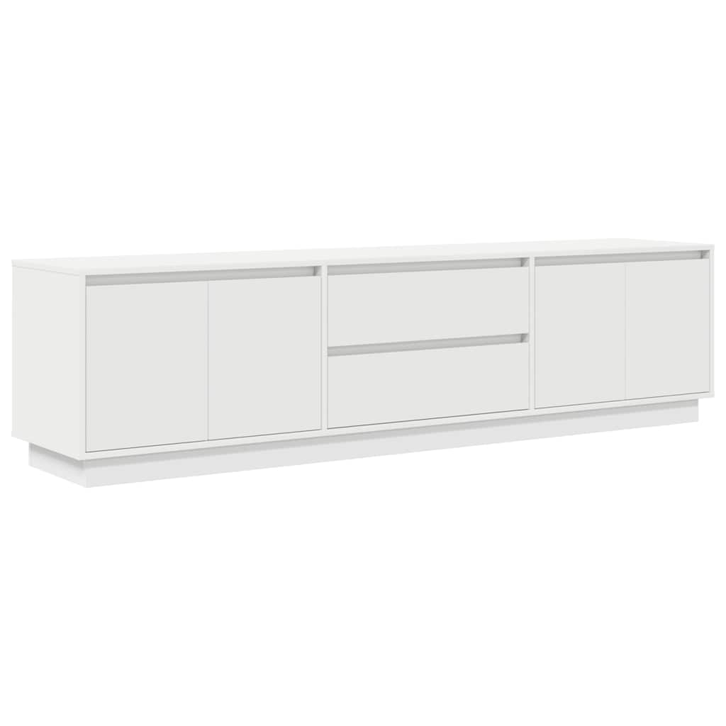 Móvel de TV com luzes LED 193,5x41x50 cm branco