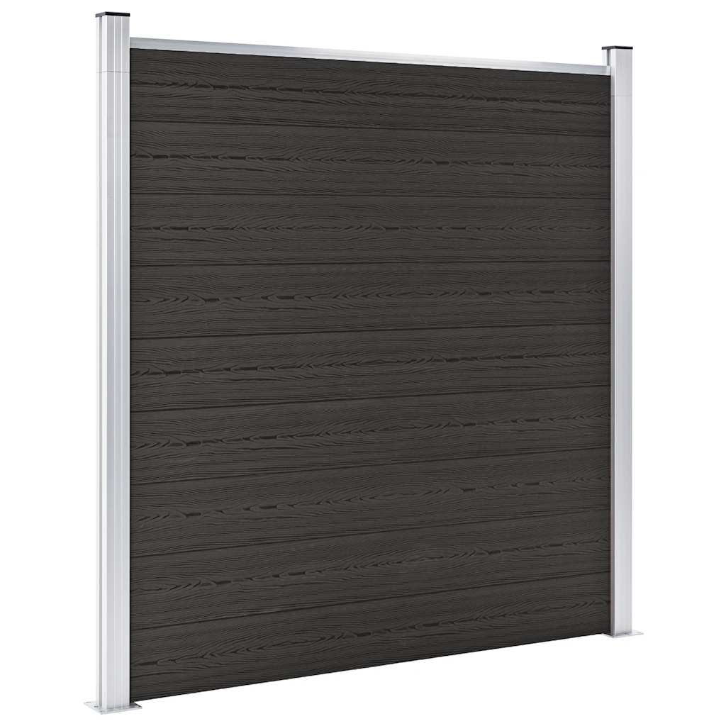 Painel de vedação wpc 180x186 cm preto