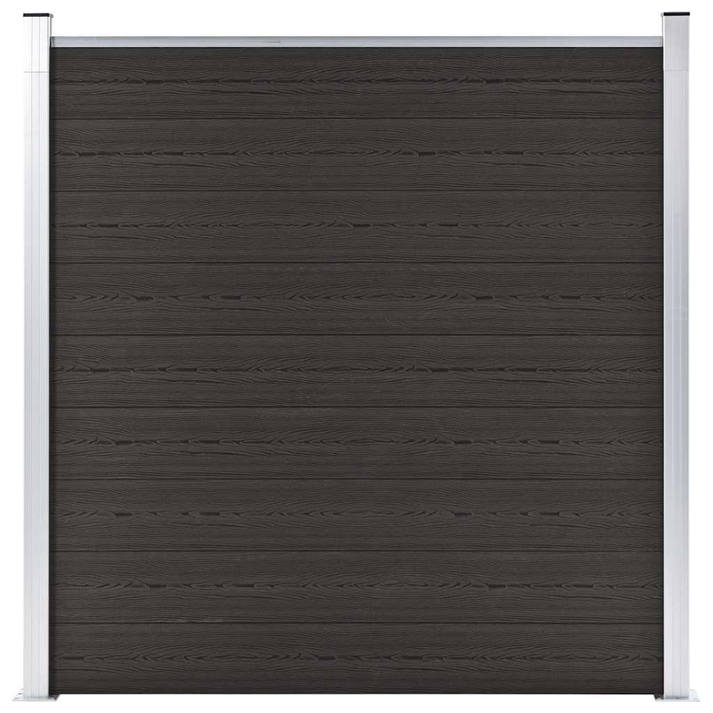 Painel de vedação wpc 180x186 cm preto