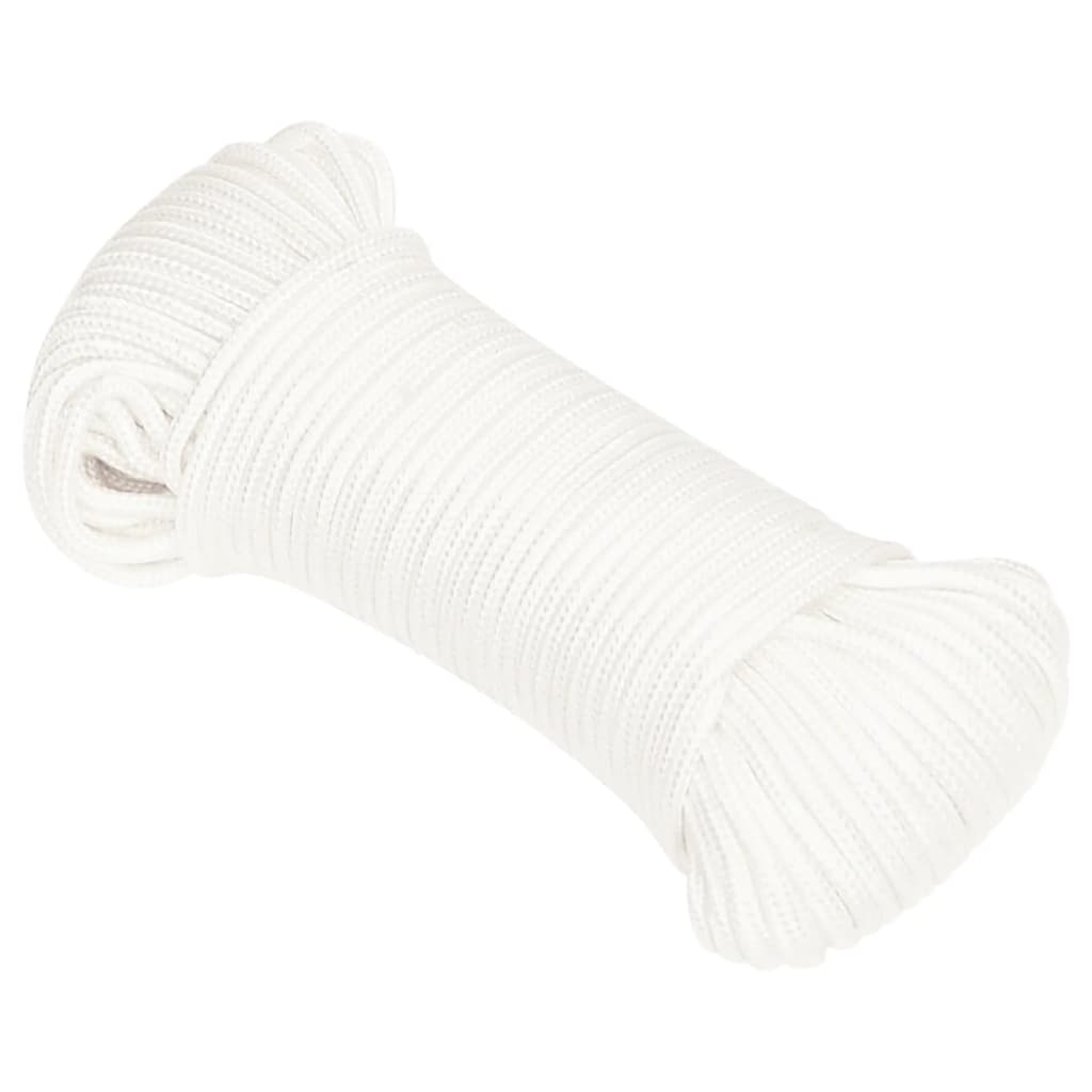 Corda de barco 5 mm 100 m polipropileno branco completo