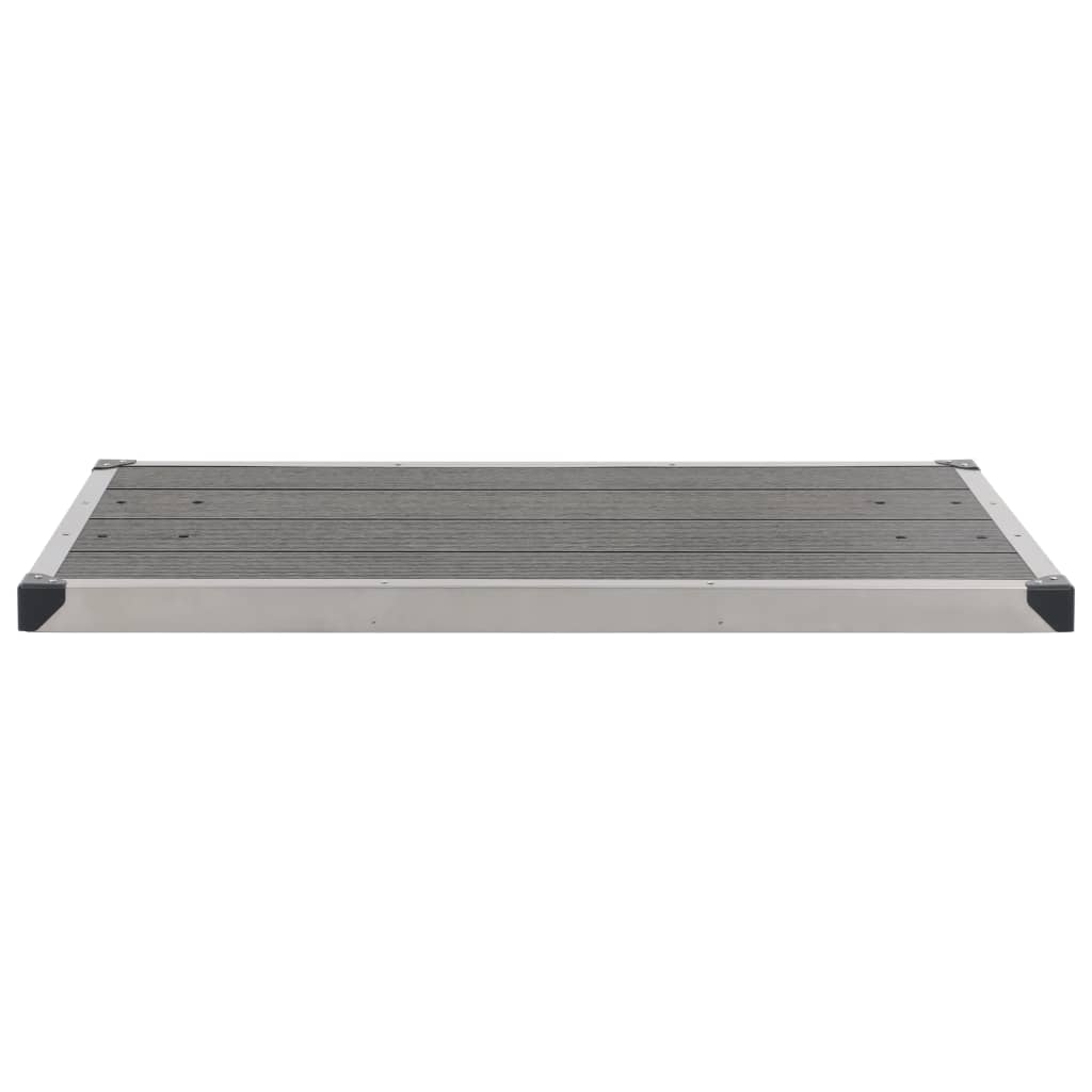 Base chuveiro p/ exterior 110x62 cm wpc aço inoxidável cinzento