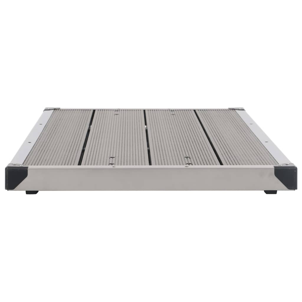 Base chuveiro p/ exterior 110x62 cm wpc aço inoxidável cinzento