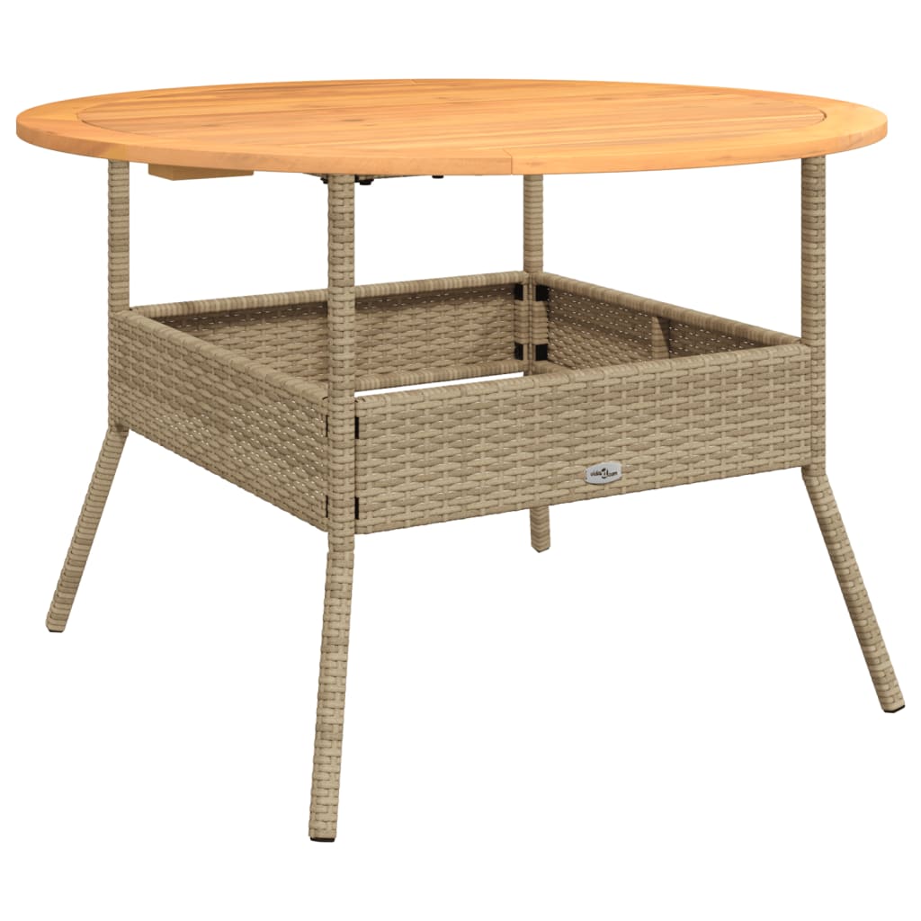 2 Pcs conjunto de sofás p/ jardim com almofadões vime PE bege