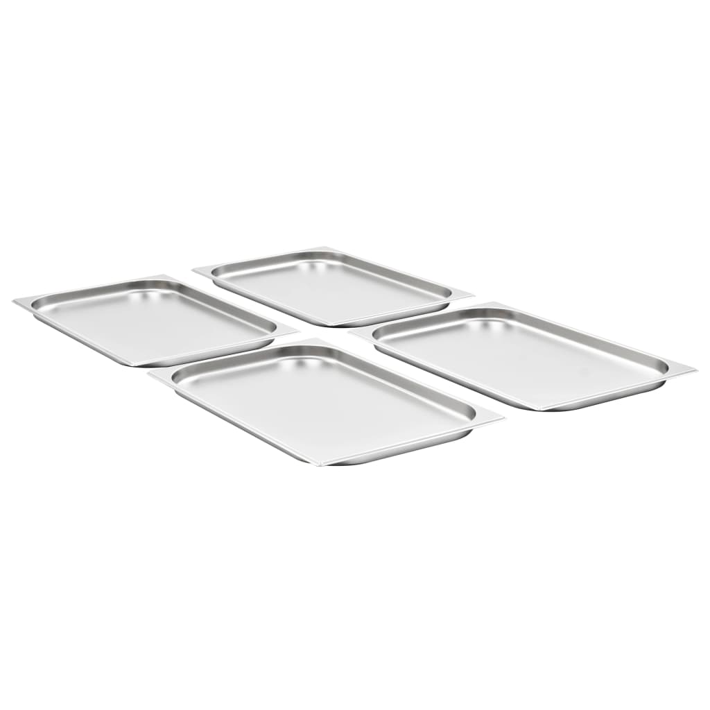 Recipientes gastronorm 4 pcs gn 1/1 20 mm aço inoxidável