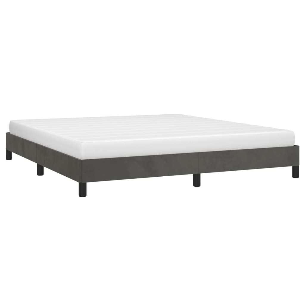 Estrutura de cama sem colchão 180x200 cm veludo cinzento-escuro
