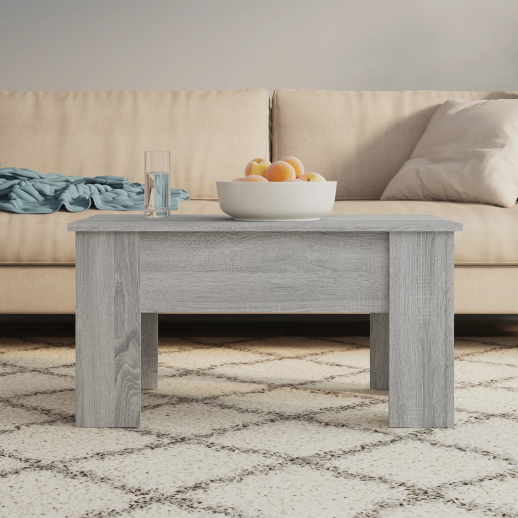 Mesa de centro 79x49x41cm derivados de madeira cinzento sonoma