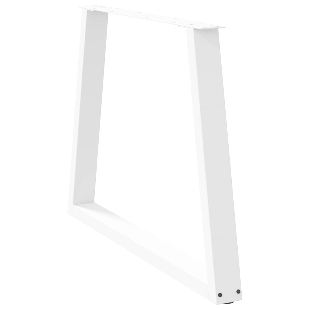 Pernas para mesa de jantar em v 3 peças, branco, 90x(72-73,3) cm, aço