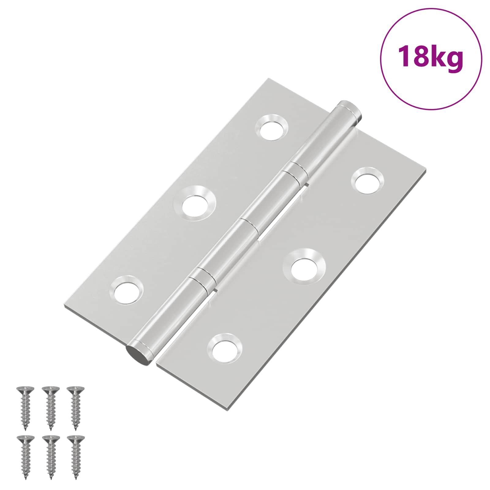 Dobradiça liso 899 unid. prateado 58 x 35 x 1 mm aço