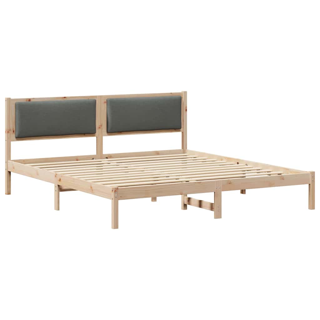 Estrutura da cama com cabeceira cinza escuro 180 x 200 cm