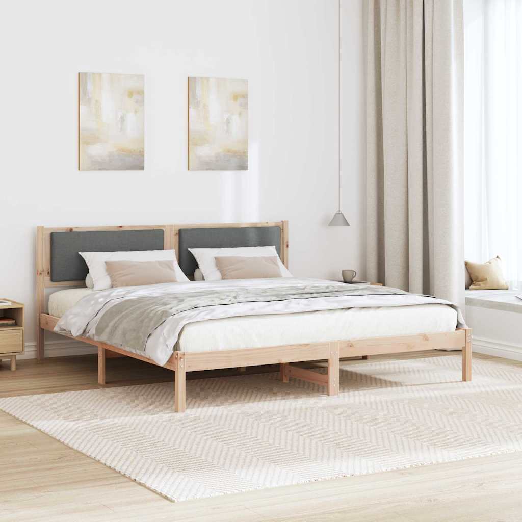 Estrutura da cama com cabeceira cinza escuro 180 x 200 cm