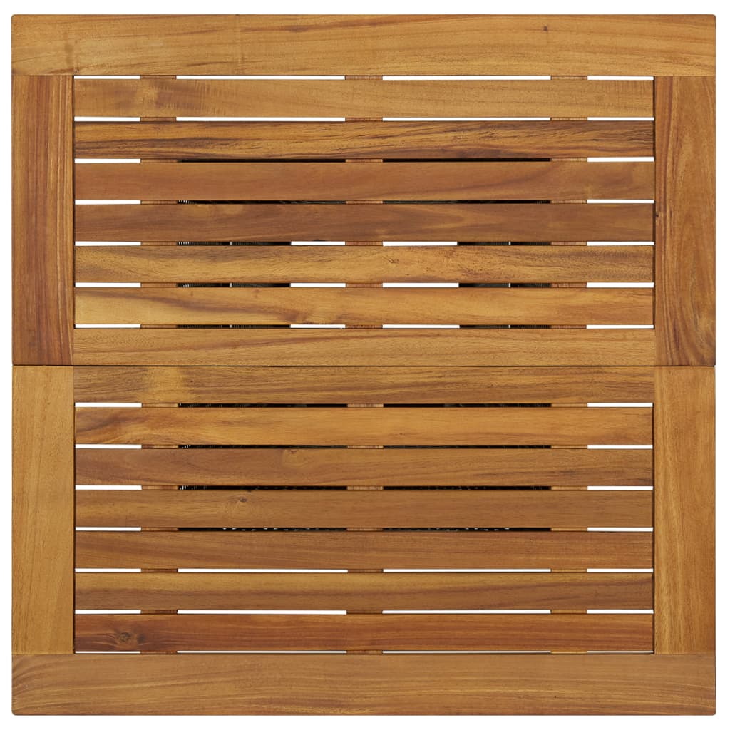Mesa de bar 80x80x110 cm vime PE e acácia maciça preto