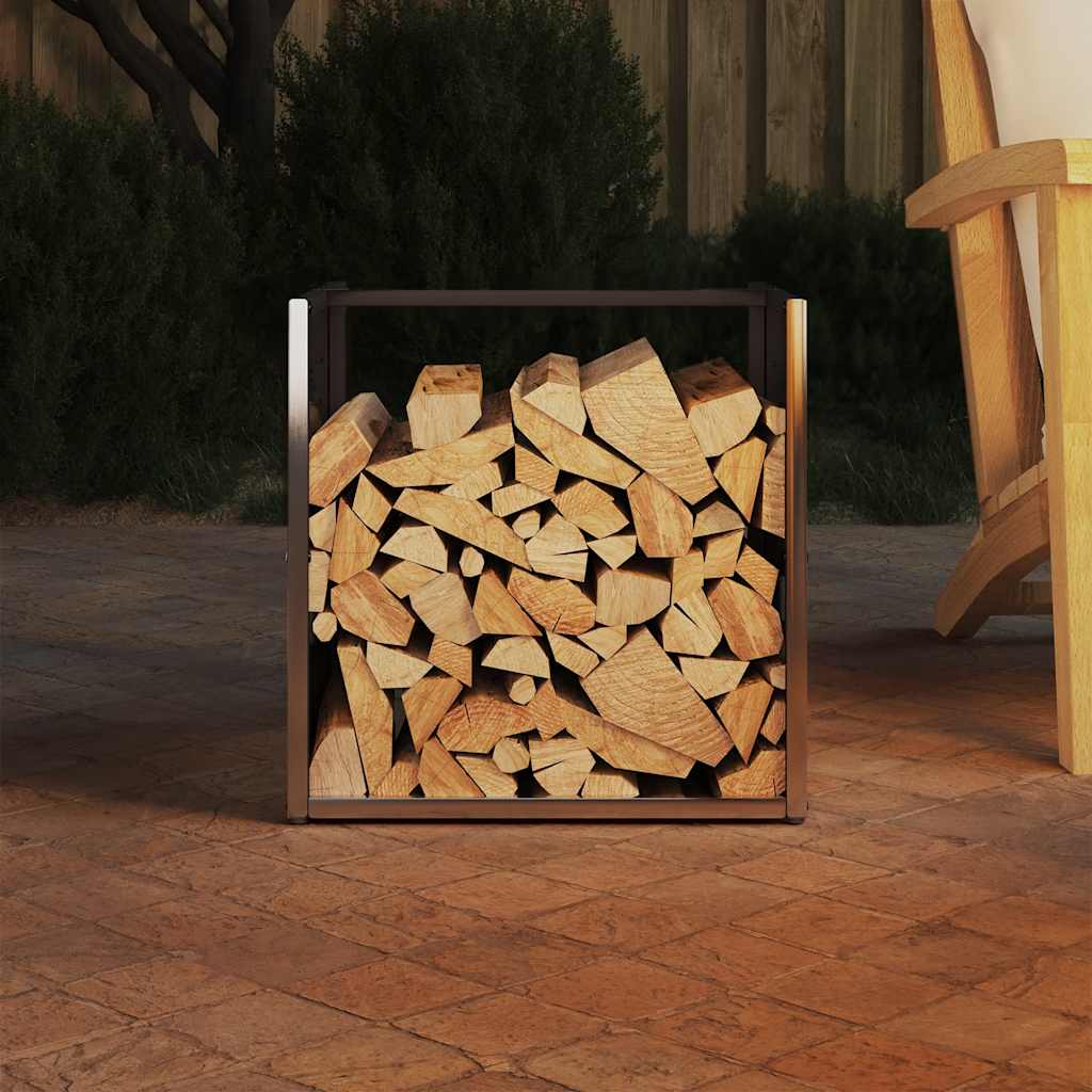 Suporte para lenha 40x40x40 cm aço inoxidável
