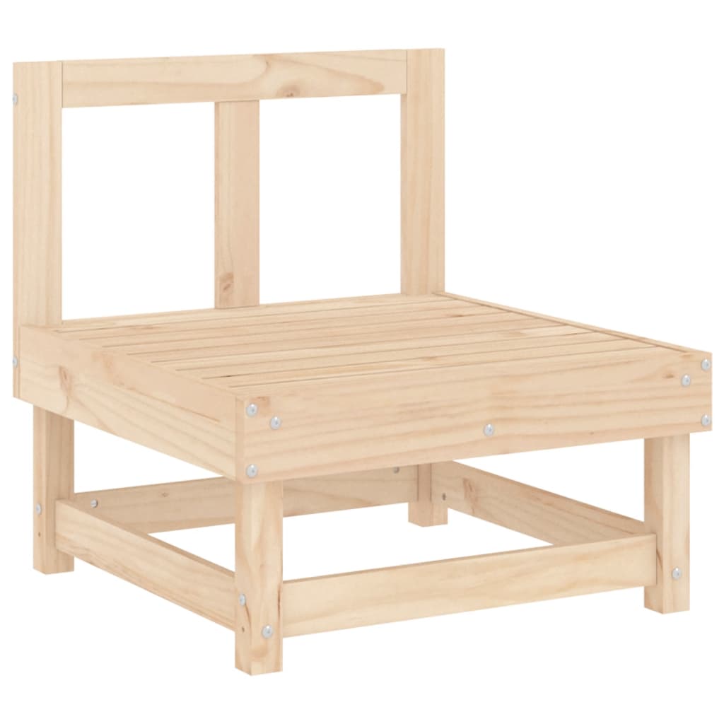 3 Pcs conjunto lounge de jardim madeira de pinho maciça