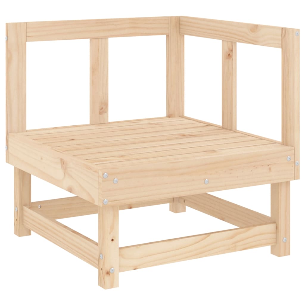 3 Pcs conjunto lounge de jardim madeira de pinho maciça