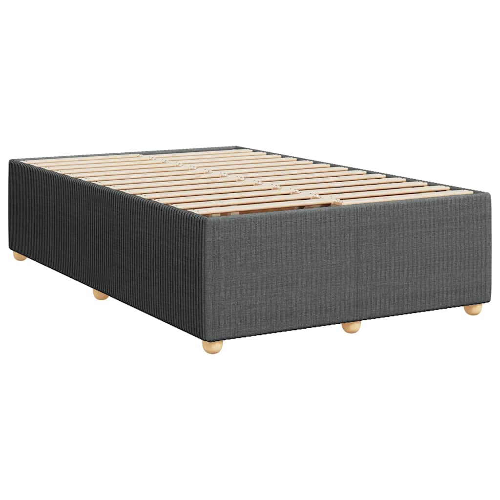 Estrutura de cama sem colchão cinza escuro 120x190 cm tecido