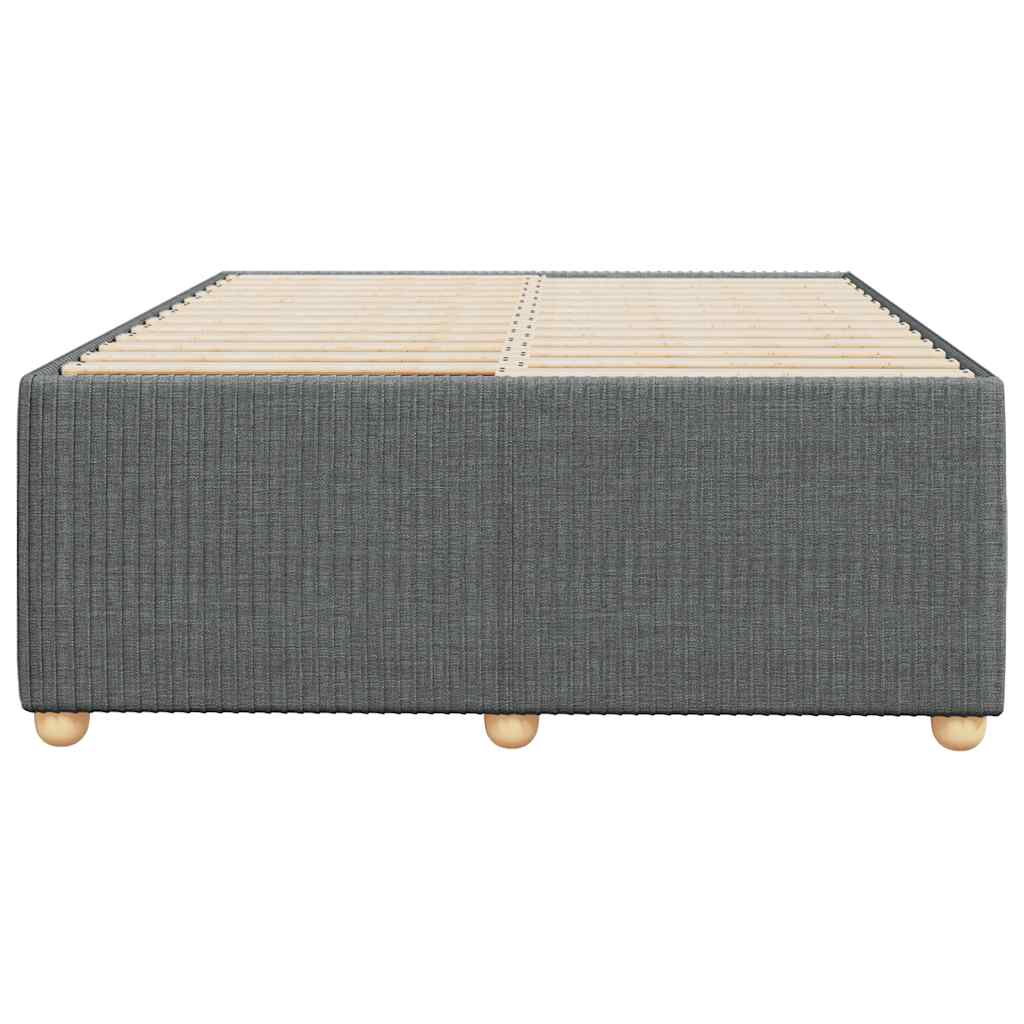 Estrutura de cama sem colchão cinza escuro 120x190 cm tecido
