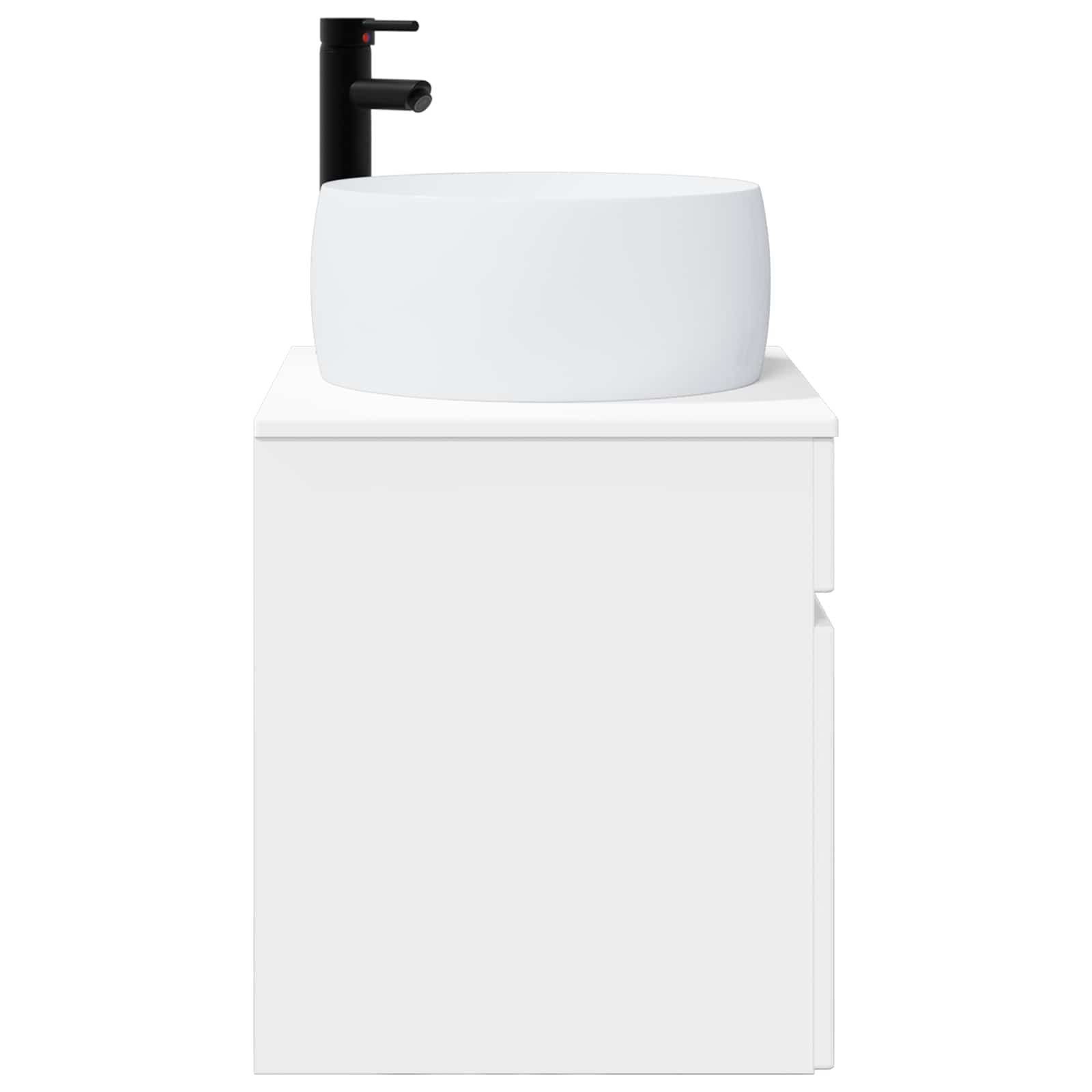 Vanidade de pia de parede branco brilhante 49 x 44,5 x 66 cm