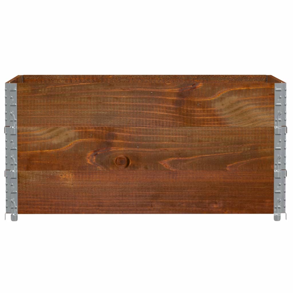 Colares p/ paletes 3 pcs 120x80cm madeira pinho maciça castanho