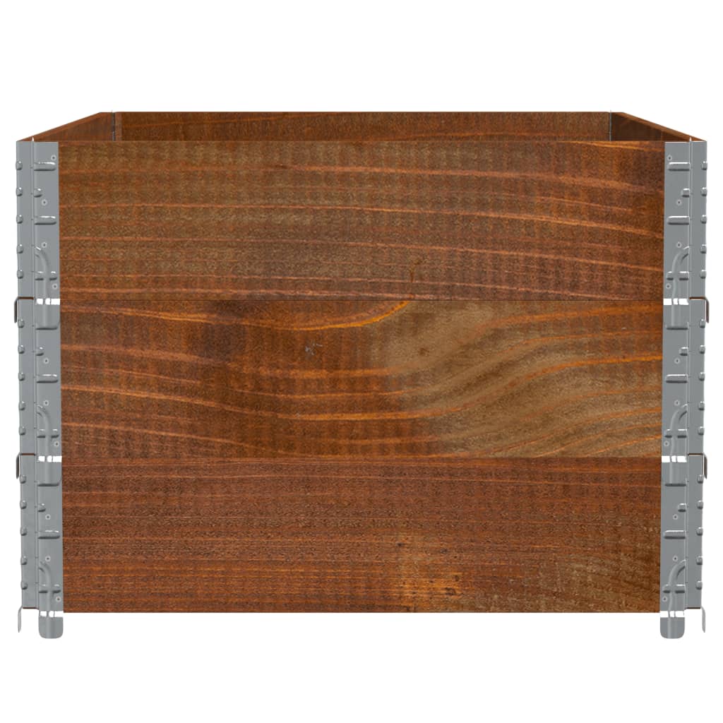 Colares p/ paletes 3 pcs 120x80cm madeira pinho maciça castanho