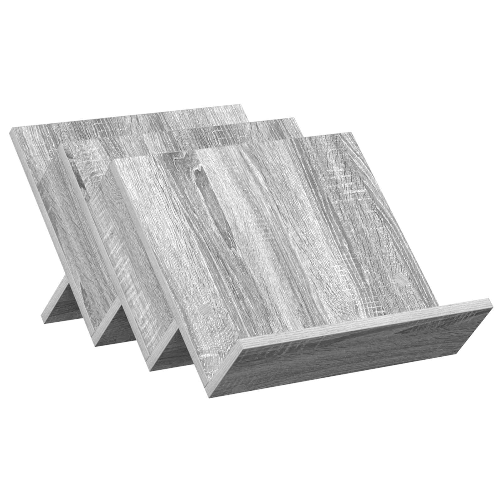 Estante de revistas cinza sonoma 53 x 40 x 28,5 cm