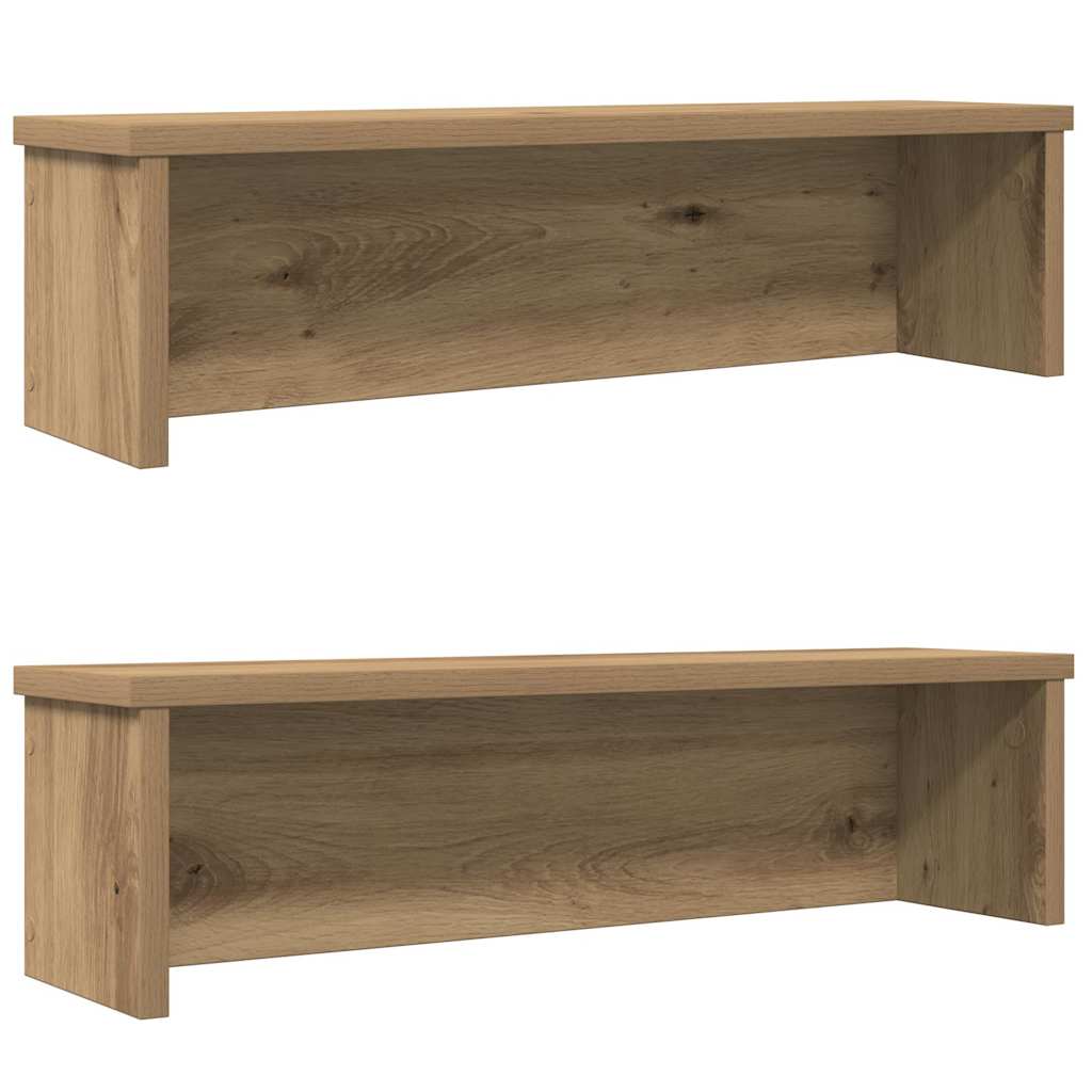 Racks de cozinha empilháveis 2 pcs carvalho artesanal