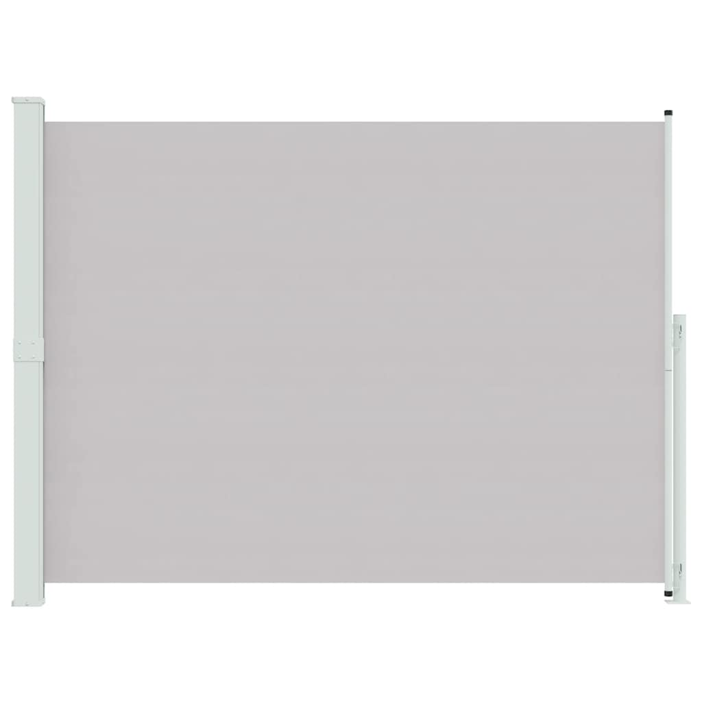 Toldo lateral retrátil para pátio 220x300 cm cinzento