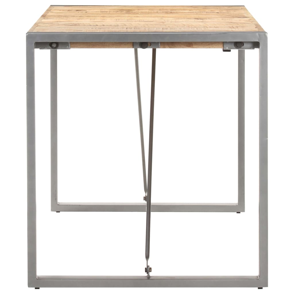 Mesa de jantar 140x70x75 cm madeira de mangueira maciça áspera