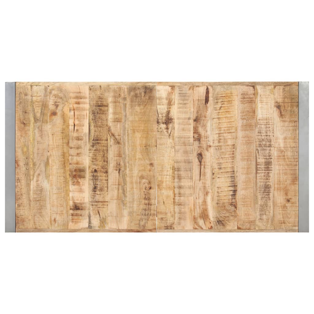 Mesa de jantar 140x70x75 cm madeira de mangueira maciça áspera