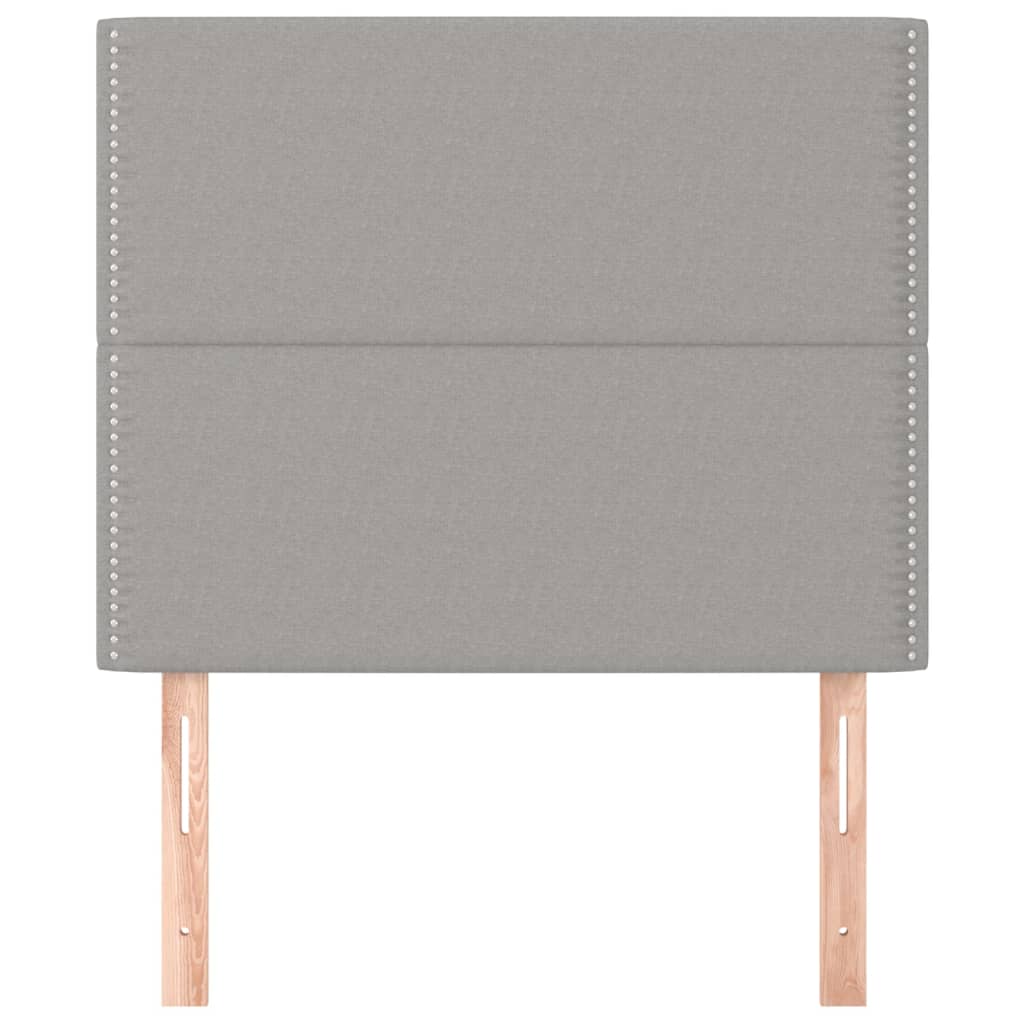 Cabeceira cinza claro 90x5x118/128 cm tecido